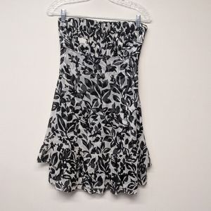 WHBM silk strapless dress